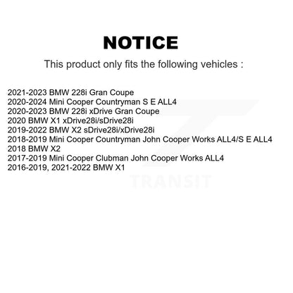Rotor de frein à disque arrière (1 pièce seulement) pour BMW X1 Mini Cooper Countryman X2 228i