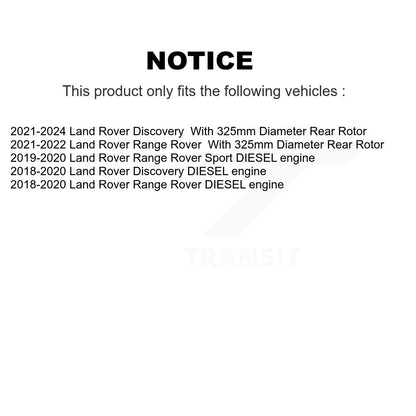Rotor de frein à disque arrière (1 pièce seulement) pour Land Rover Range Sport Discovery