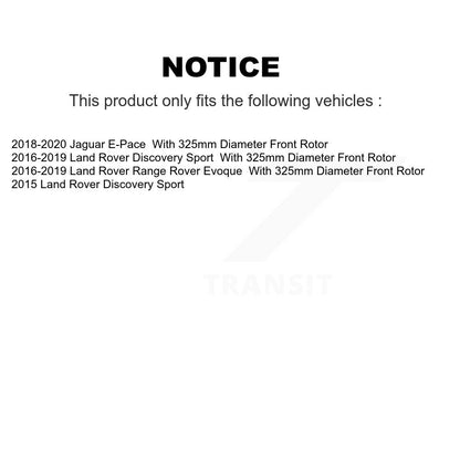 Rotor de frein à disque avant (1 pièce seulement) pour Land Rover Discovery Sport Range