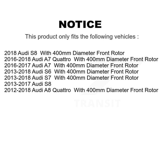 Rotor de frein à disque avant (1 pièce seulement) pour Audi A7 Quattro A8 S6 S7 S8 8-TQ8265