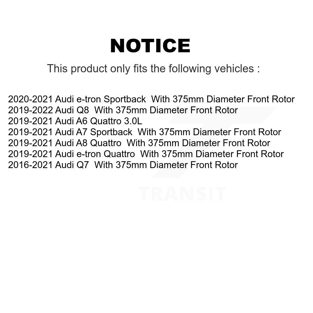 Rotor de frein à disque avant (1 pièce seulement) pour Audi Q7 Q8 e-tron Quattro A6 A7 A8