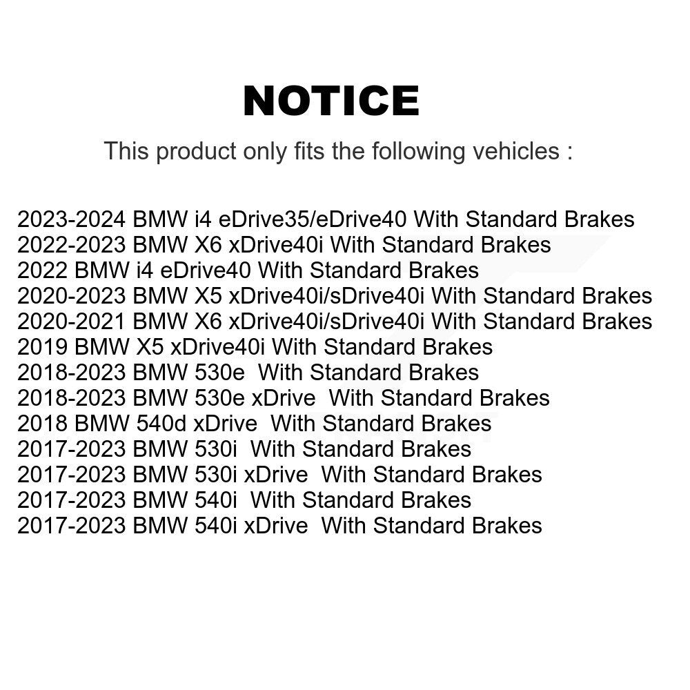Rotor de frein à disque avant (1 pièce seulement) pour BMW X5 i4 X6 530i xDrive 540i 530e