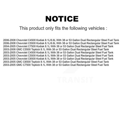 Pompe à carburant électrique pour GMC Chevrolet C4500 Kodiak C5500 C7500 C6500 Topkick
