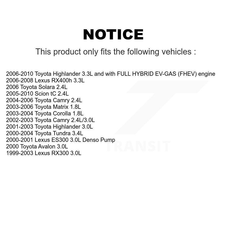 Pompe à carburant électrique, pour Toyota Camry Matrix Corolla Highlander Lexus Tundra RX30