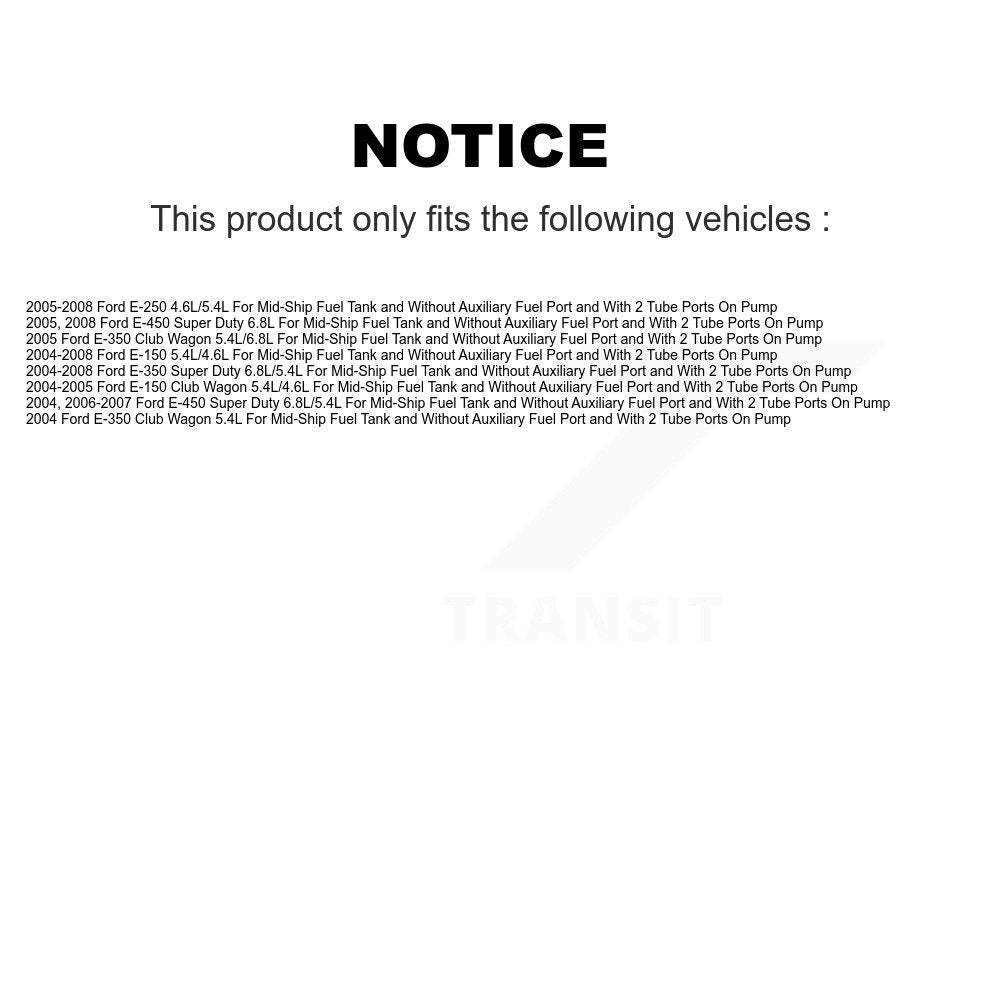 Ensemble d'émetteur de pompe à carburant, pour Ford E-350 Super Duty E-250 E-150 Club Wagon E-45