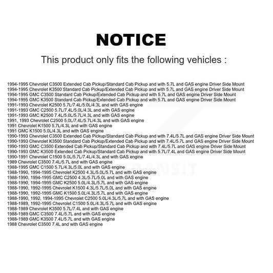 Ensemble émetteur de pompe à carburant gauche, pour Chevrolet GMC C1500 K1500 K2500 C2500 K3500