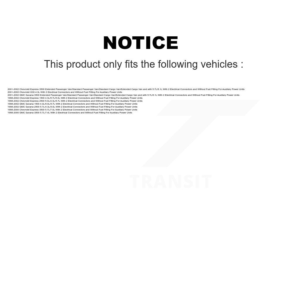 Ensemble de Module de pompe à carburant, pour Chevrolet GMC Express 3500 Savana 2500 1500 G30