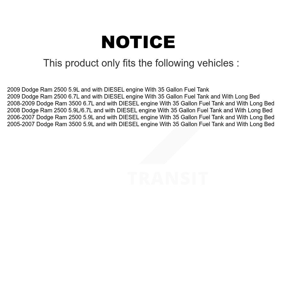 Ensemble de Module de pompe à carburant pour Dodge Ram 3500 2500 AGY-00310556