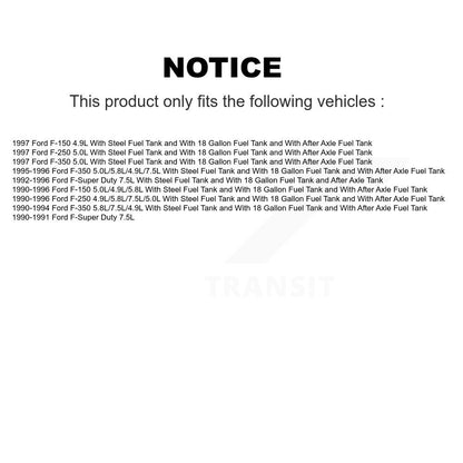 Ensemble de suspension de pompe à carburant, pour Ford F-150 F-250 F-350 F-Super Duty AGY-00310827