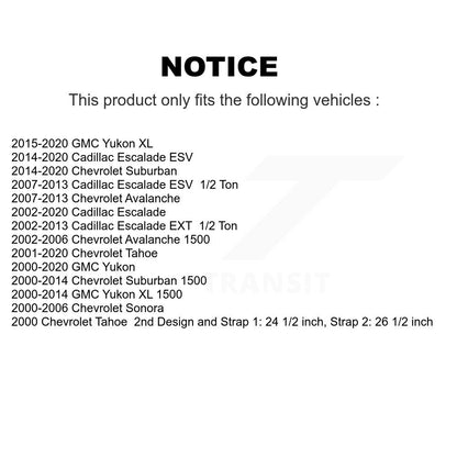 Sangle de réservoir de carburant, pour Chevrolet GMC Tahoe Yukon Cadillac Avalanche Escalade 1500