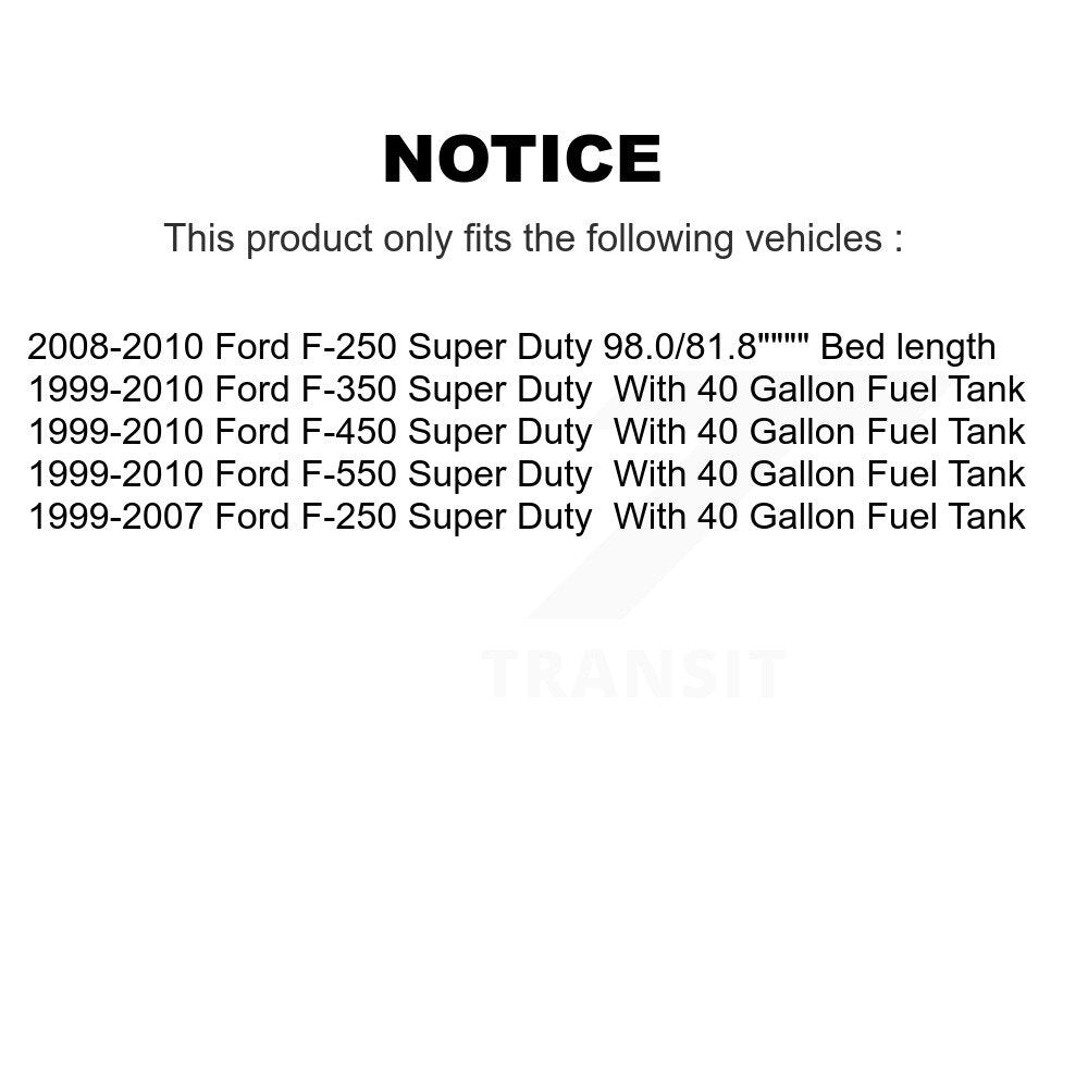 Sangle de réservoir de carburant arrière, pour Ford F-350 Super Duty F-250 F-550 F-450 AGY-01110330