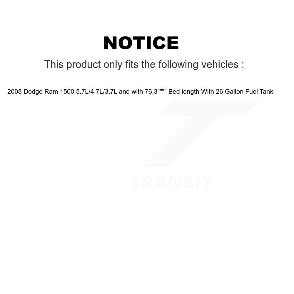 Ensemble de module de pompe à carburant pour Dodge Ram 2008 1500 avec réservoir de 26 gallons