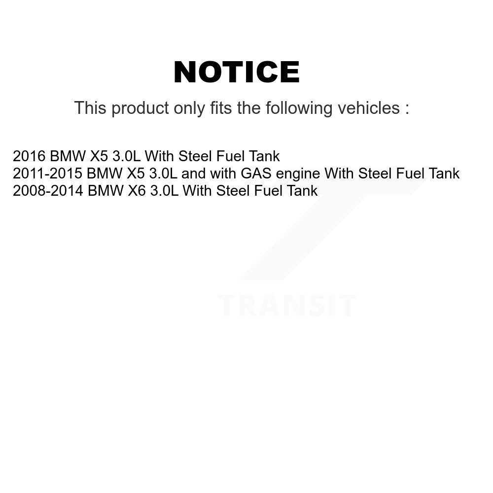 Ensemble de module de pompe à carburant pour BMW X5 X6 avec réservoir en acier AGY-4011339
