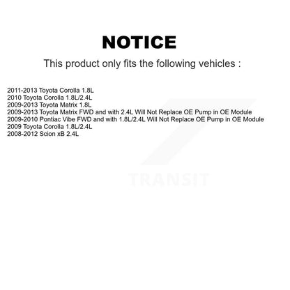 Pompe à carburant électrique, pour Toyota Corolla Matrix Pontiac Vibe Scion xB AGY-4020340