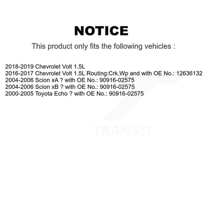 Courroie d'entraînement accessoire pour Toyota Echo Chevrolet Volt Scion xB xA BAN-3PK850
