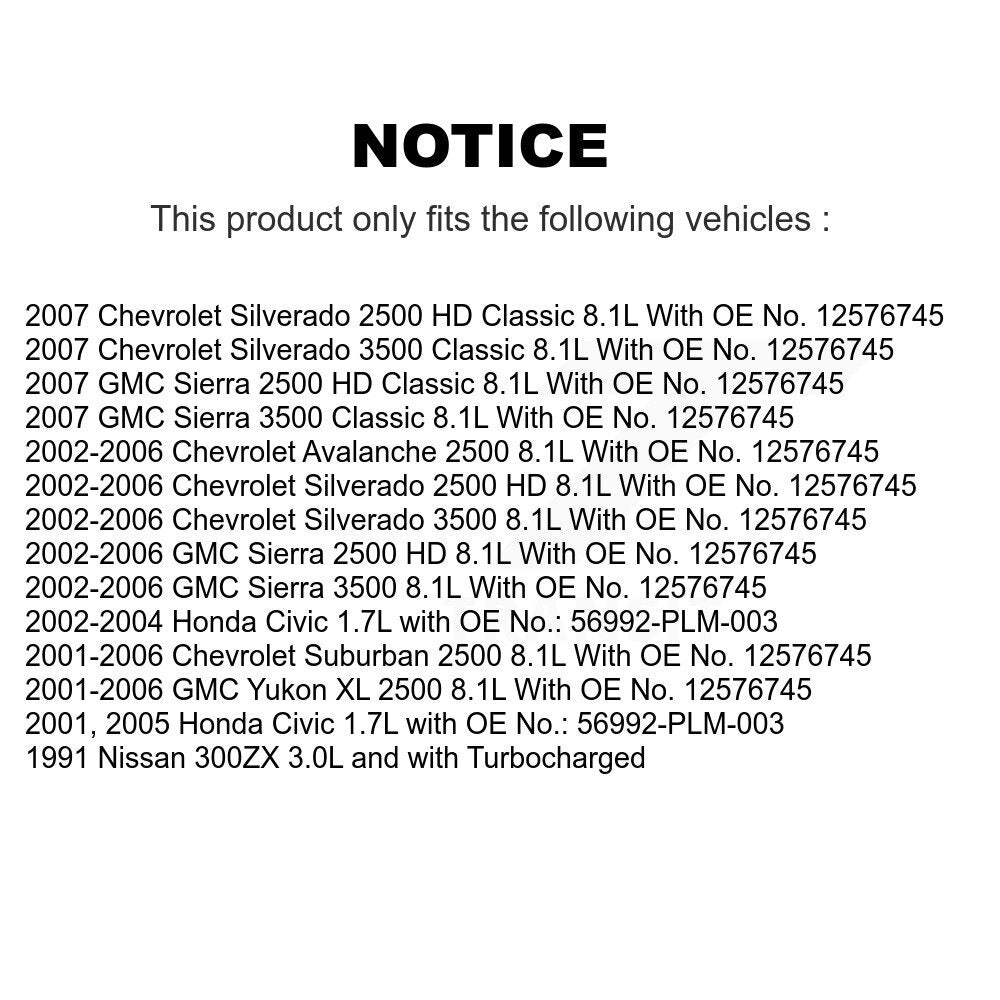 Courroie d'entraînement accessoire pour Honda Civic GMC Chevrolet Sierra 2500 HD Silverado 350