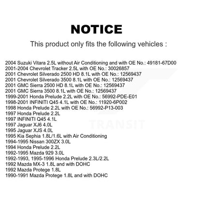 Courroie d'entraînement accessoire pour Chevrolet Tracker GMC Honda Prelude Silverado 2500 HD