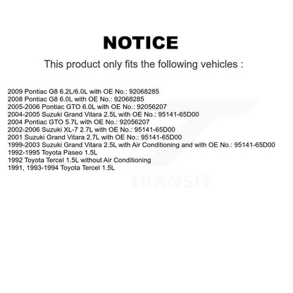 Courroie d'entraînement accessoire pour Suzuki Grand Vitara XL-7 Pontiac G8 Toyota Tercel GTO
