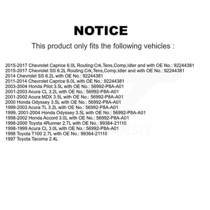 Courroie d'entraînement accessoire pour Honda Accord Odyssey Acura Toyota 4Runner Pilot TL MDX