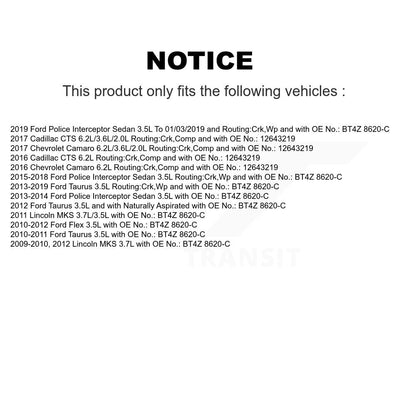 Courroie d'entraînement accessoire pour Ford Taurus Flex Police Interceptor berline Chevrolet MK