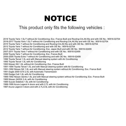 Courroie d'entraînement accessoire pour Toyota Yaris Echo Tercel Nissan 240SX Suzuki Sidekick