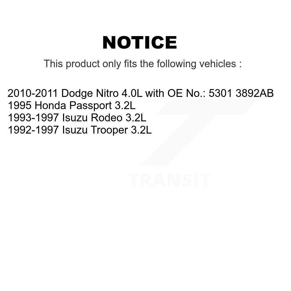 Courroie d'entraînement accessoire pour Dodge Nitro Isuzu Trooper Rodeo Honda passeport