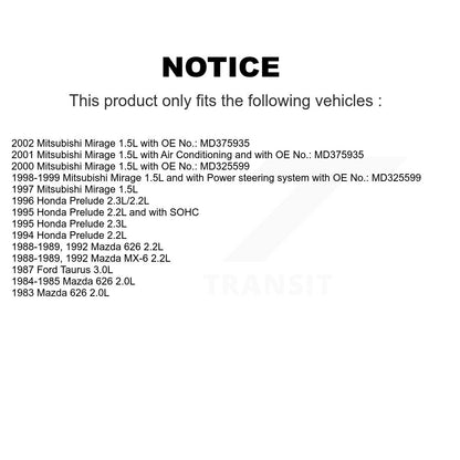 Courroie d'entraînement accessoire pour Honda Prelude Mazda 626 MX-6 Ford Taurus Mitsubishi