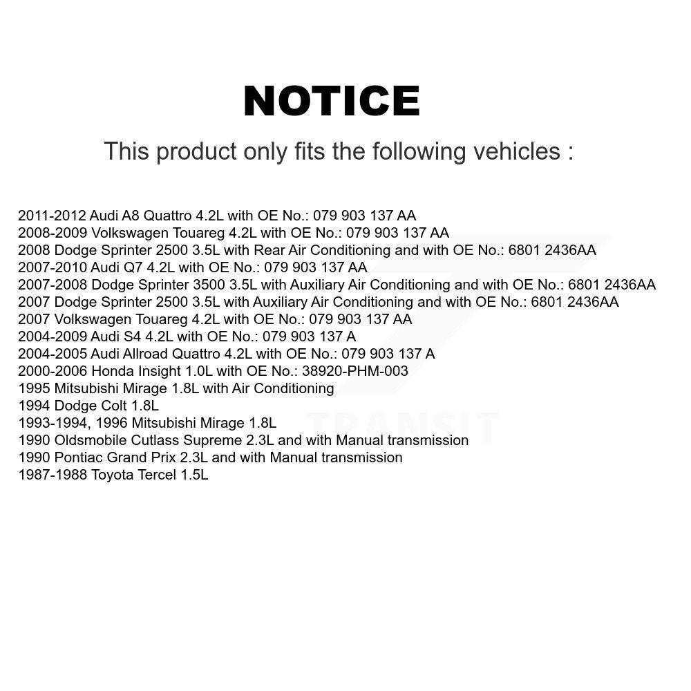 Courroie d'entraînement accessoire pour Audi Dodge Q7 Sprinter 2500 Volkswagen Touareg S4 3500