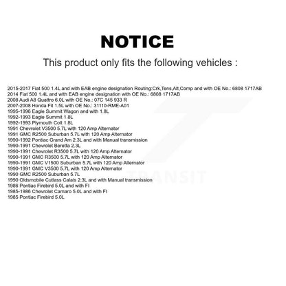 Courroie d'entraînement accessoire pour Honda Fit Fiat 500 Chevrolet Camaro Pontiac Firebird A
