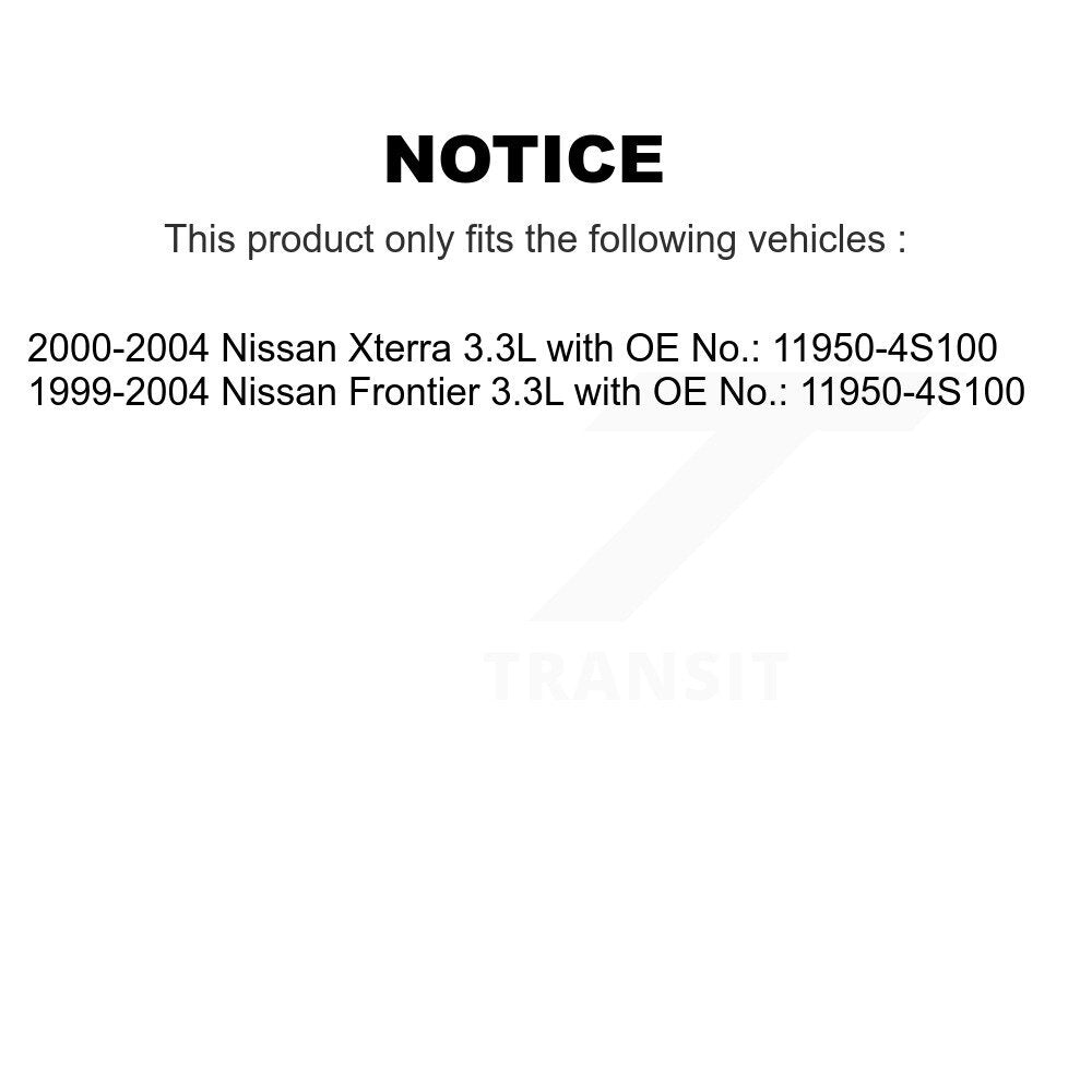 Pompe à eau, accessoire de direction assistée, courroie d'entraînement pour Nissan Xterra Frontier 3,3 l