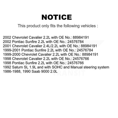 Courroie d'entraînement d'accessoire de direction assistée d'alternateur pour Chevrolet Cavalier Pontiac S