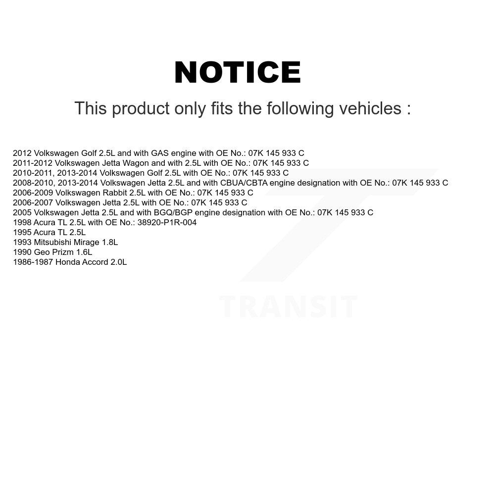 Courroie d'entraînement accessoire pour Volkswagen Jetta Golf Rabbit Honda Accord Acura TL Geo