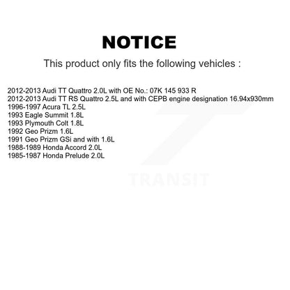 Courroie d'entraînement accessoire pour Audi TT Quattro Honda Accord Acura TL Prelude RS Colt