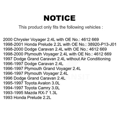 Courroie d'entraînement accessoire pour Toyota Camry Dodge Honda Prelude caravane Plymouth Gran