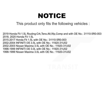 Courroie d'entraînement accessoire pour Honda Fit Nissan Maxima INFINITI I35 I30 BAN-6PK1095