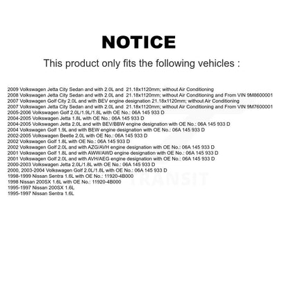 Courroie d'entraînement accessoire pour Volkswagen Jetta Golf City Beetle Nissan Sentra 200SX
