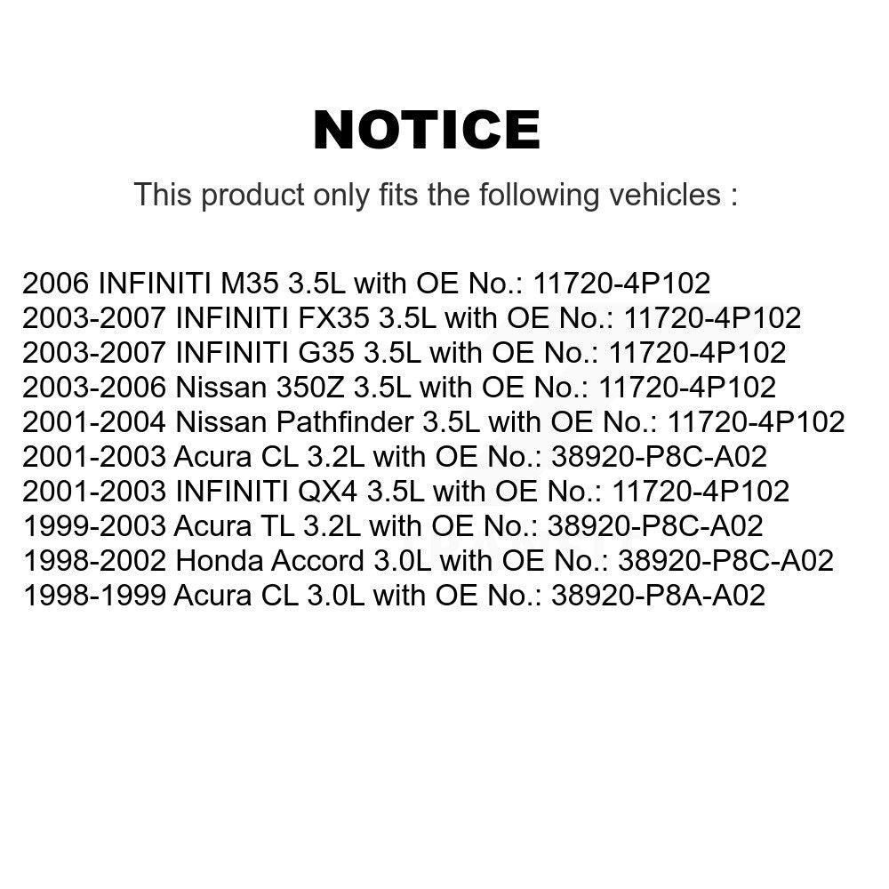 Courroie d'entraînement accessoire pour Honda Accord INFINITI G35 Nissan Acura Pathfinder 350Z