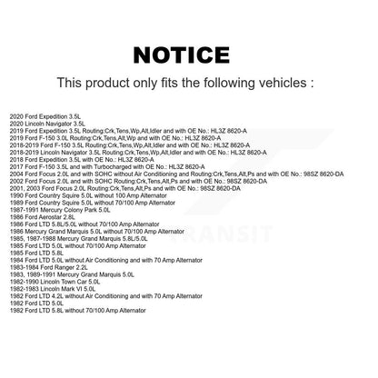 Courroie d'entraînement accessoire pour Ford F-150 Focus Expedition Lincoln Navigator Town Car