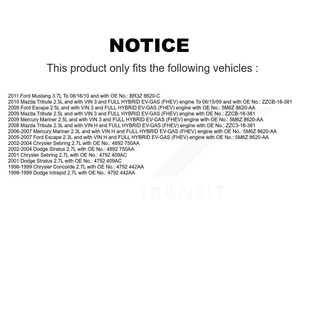 Courroie d'entraînement accessoire pour Ford Escape Mazda hommage Chrysler Sebring Mustang