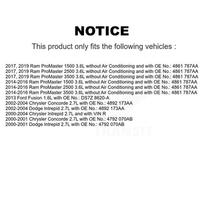 Courroie d'entraînement accessoire pour Ram Ford Fusion ProMaster 2500 3500 1500 Intrepid Dodge
