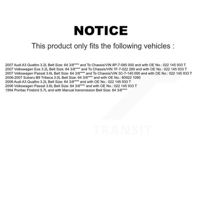 Courroie d'entraînement accessoire pour Volkswagen Passat Subaru B9 Tribeca Eos Pontiac Audi A