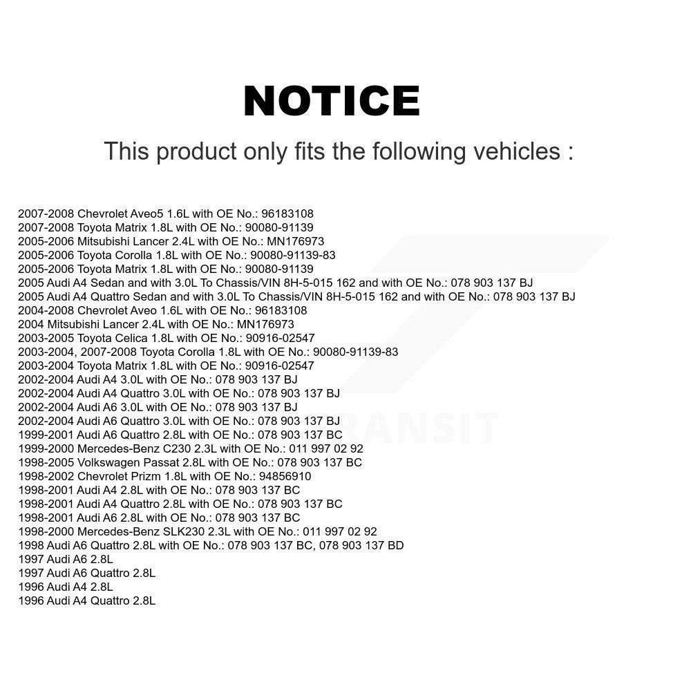 Courroie d'entraînement accessoire pour Toyota Corolla Matrix Chevrolet Audi Aveo Volkswagen A