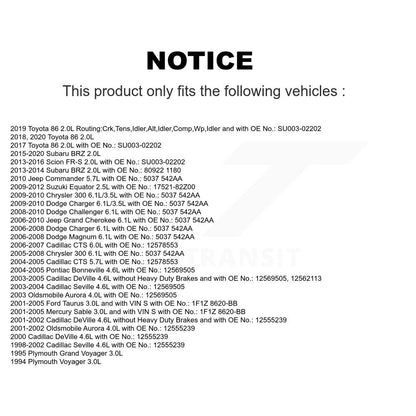 Courroie d'entraînement accessoire pour Dodge Chrysler 300 Jeep Grand Cherokee chargeur Cadilla