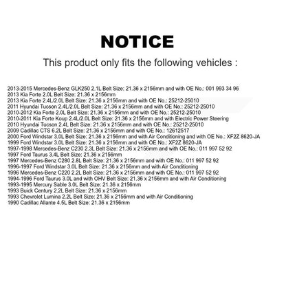 Courroie d'entraînement accessoire pour Kia Hyundai Tucson Forte Mercedes-Benz GLK250 Koup pour