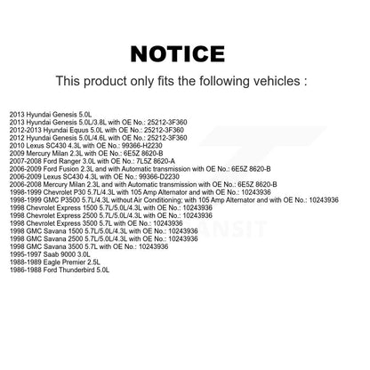 Courroie d'entraînement accessoire pour Ford Ranger Fusion Hyundai Genesis Lexus SC430 Express