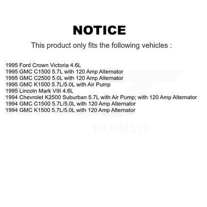 Courroie d'entraînement accessoire pour GMC K1500 C1500 C2500 Ford Crown K2500 BAN-6PK2475