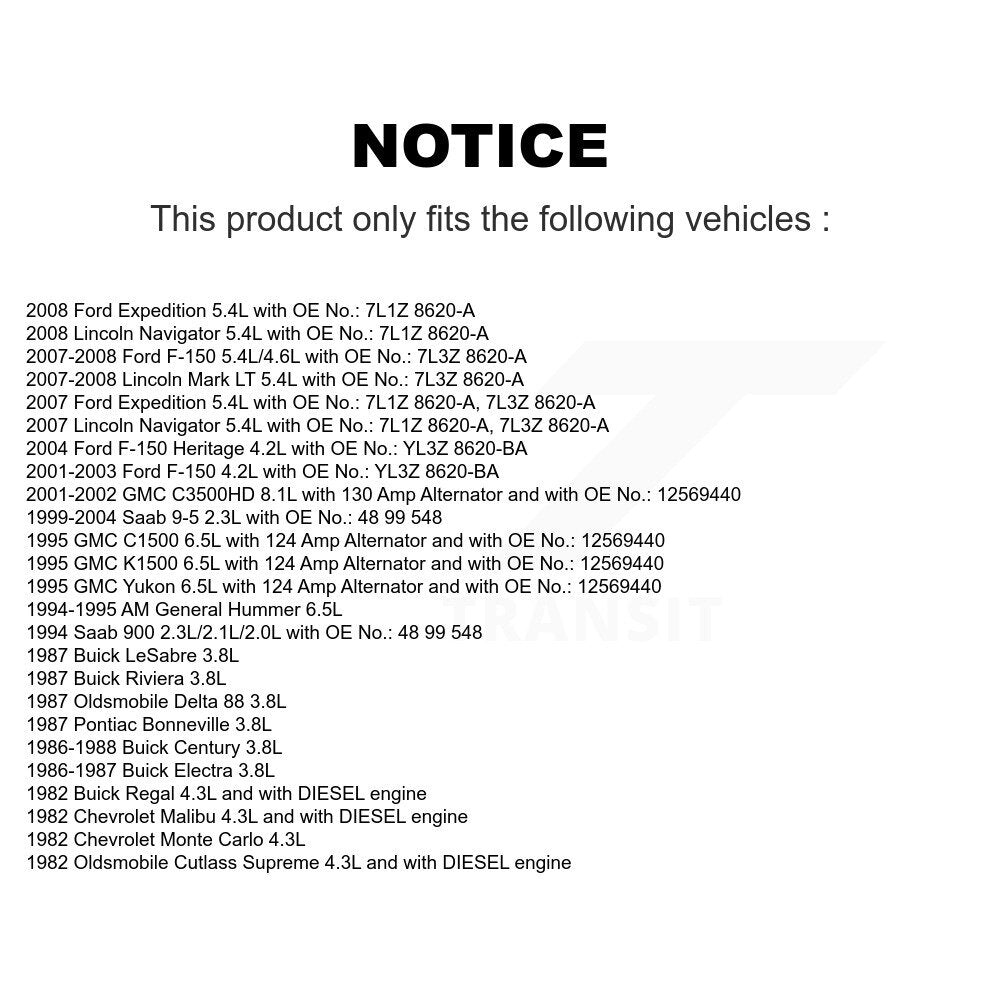 Courroie d'entraînement accessoire pour Ford F-150 GMC Expedition K1500 Lincoln Heritage C1500
