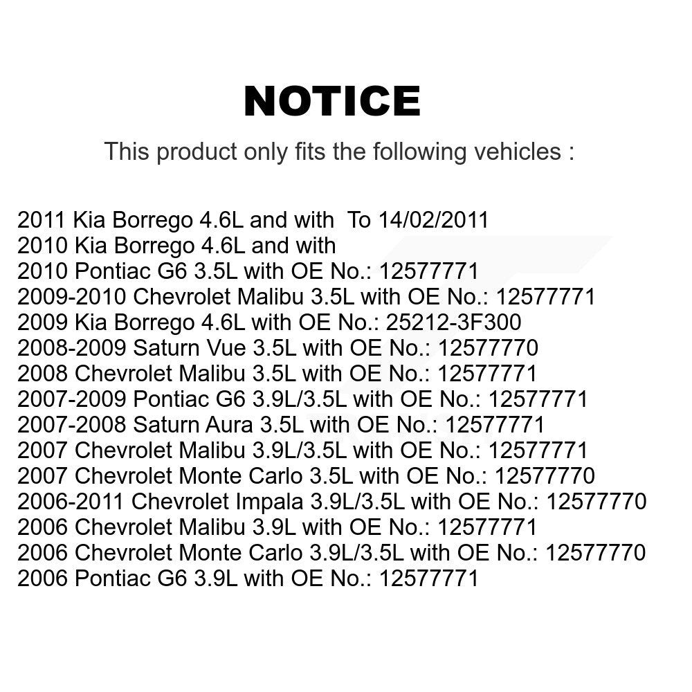 Courroie d'entraînement accessoire pour Chevrolet Impala Malibu Pontiac G6 Saturn Vue Aura Kia