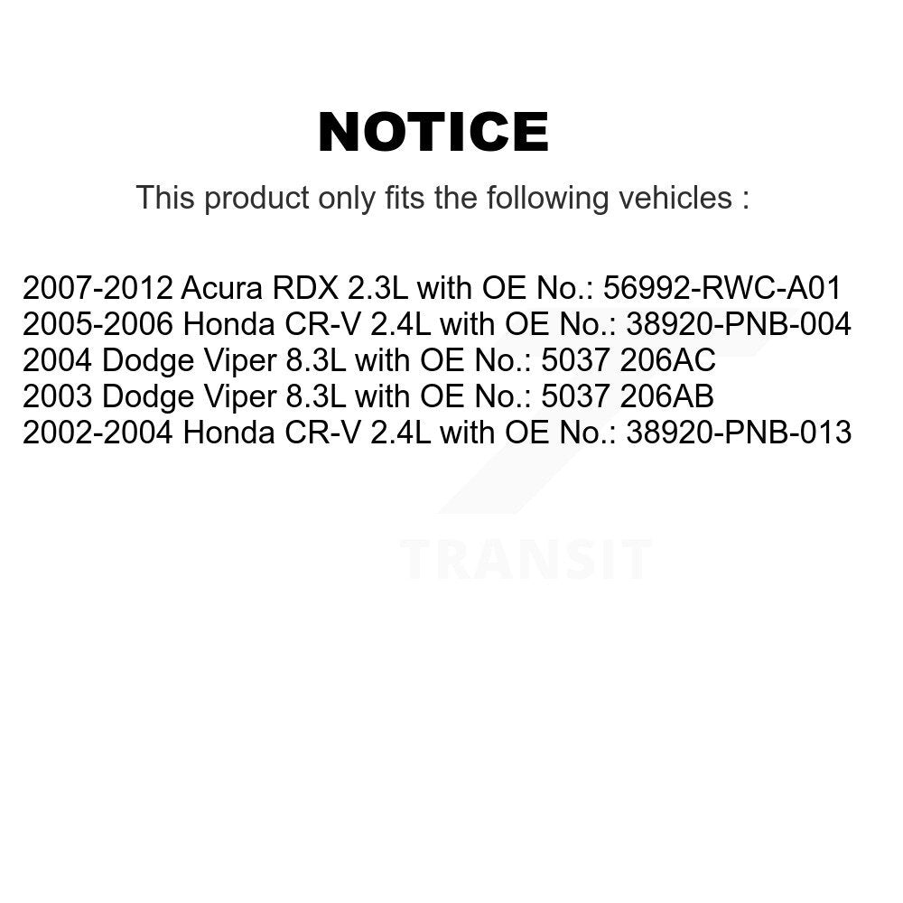 Courroie d'entraînement accessoire pour Honda CR-V Acura RDX Dodge Viper BAN-7PK1732