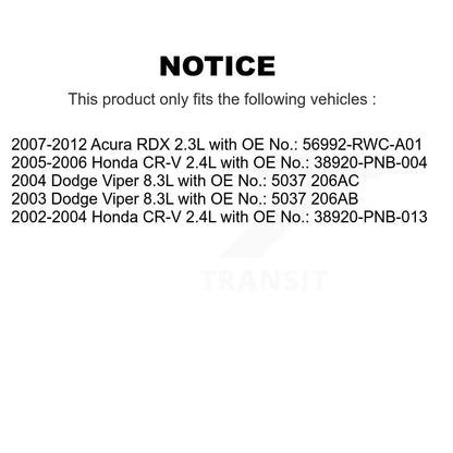 Courroie d'entraînement accessoire pour Honda CR-V Acura RDX Dodge Viper BAN-7PK1732